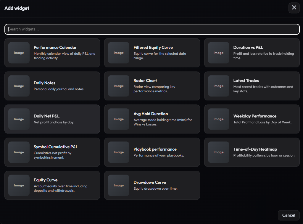 Drag & Drop Widget Library