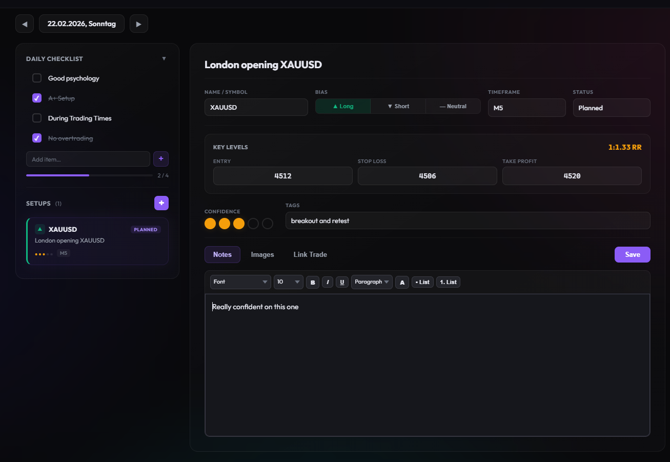 Trade Planning with R:R Calculator